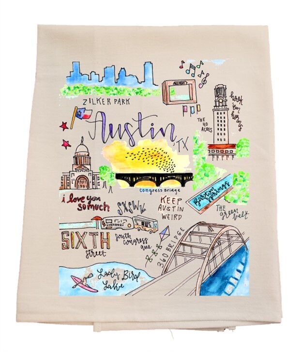 Austin Texas Dish Towel