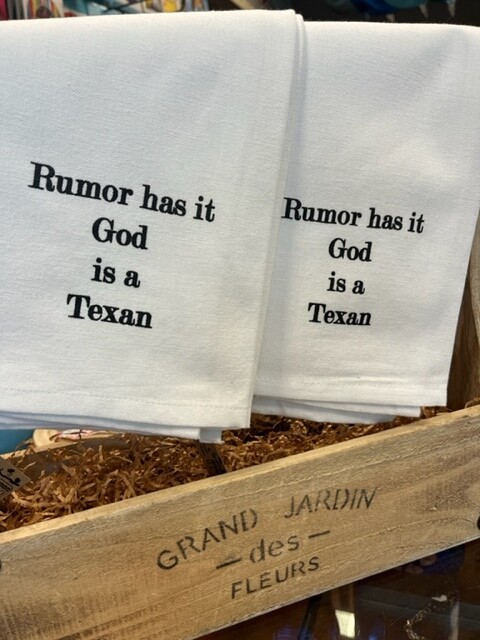 God Is A Texan Dish Towel