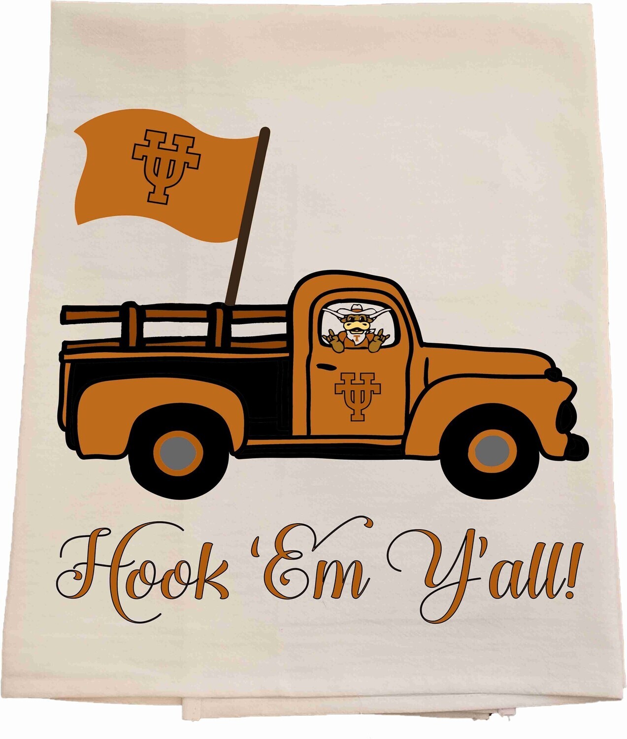 University of Texas Longhorns Hook 'Em Y'all Dish Towel