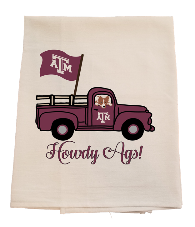 Texas A&M Howdy Ags! Dish Towel