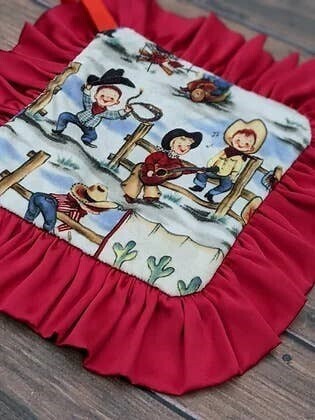 Vintage Cowboy Luxe Crib Blanket