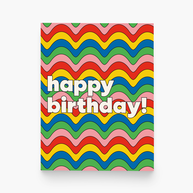 Groovy Happy Birthday Greeting Card