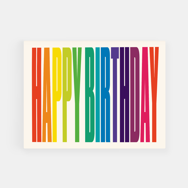Colorful Happy Birthday Greeting Card