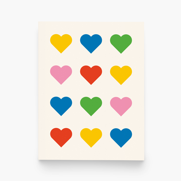 Colorful Hearts  Greeting Card