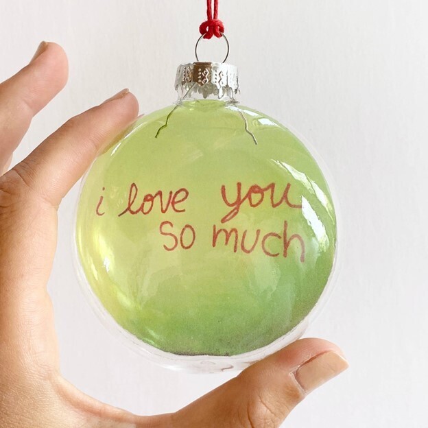 i love you so much Glass Ornament