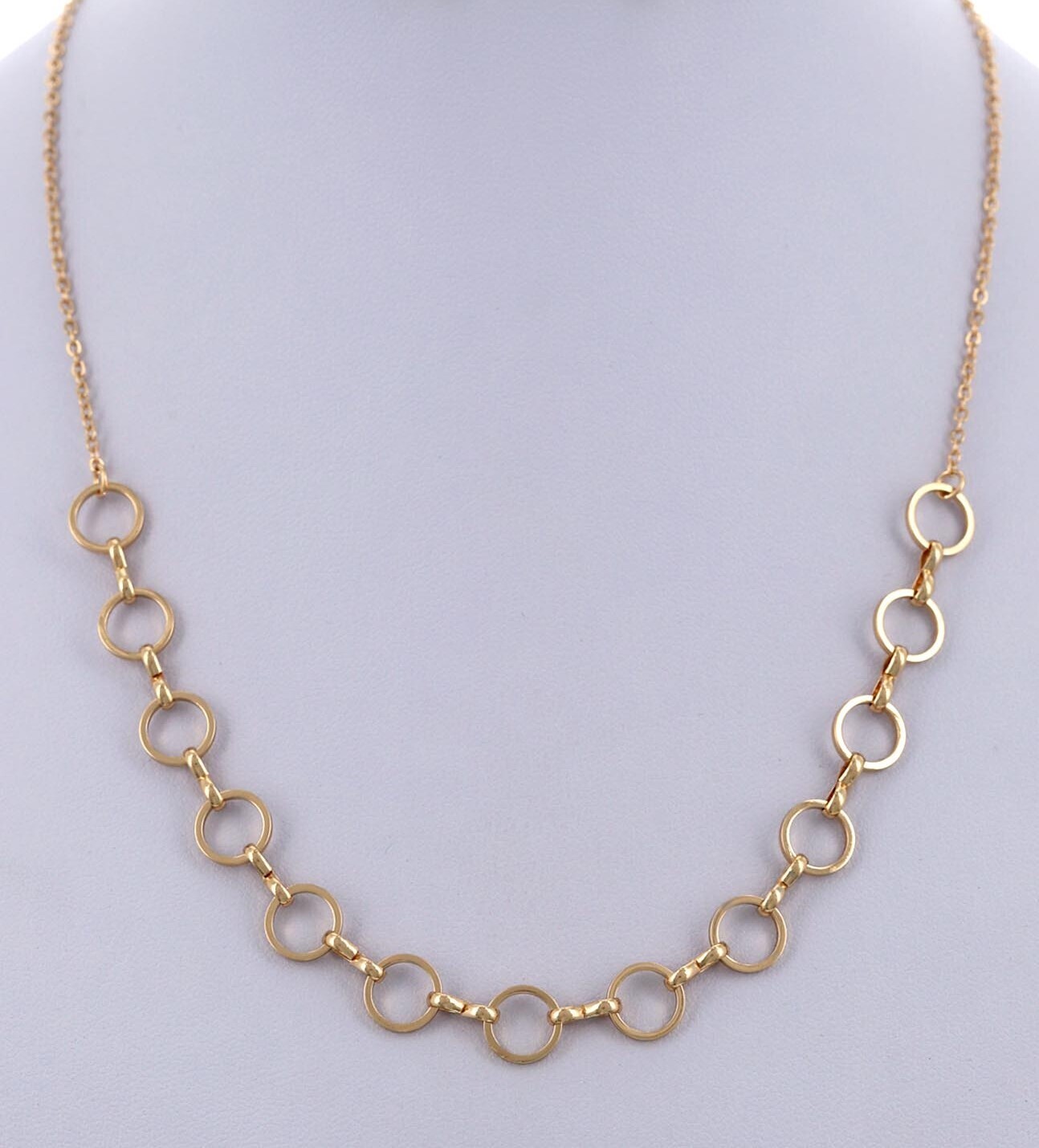 Circle Link Gold Chain Necklace