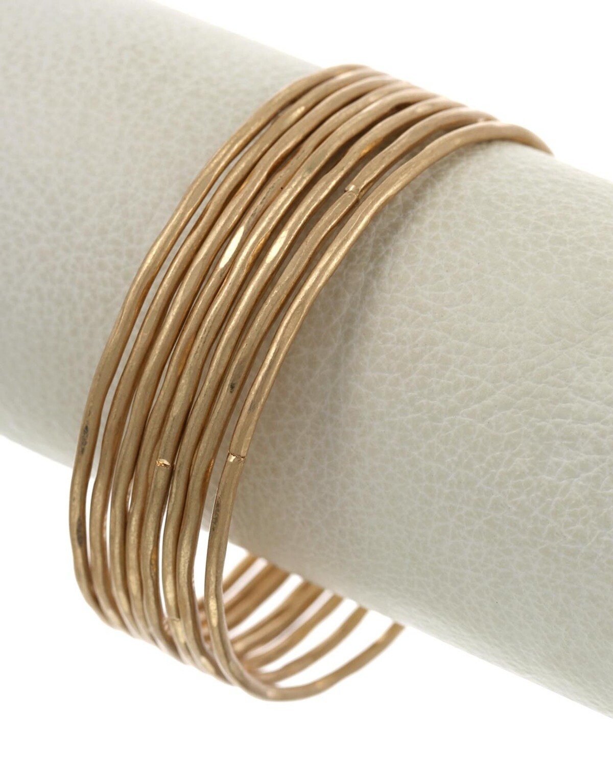 8-piece Gold Thin Bangle Bracelets
