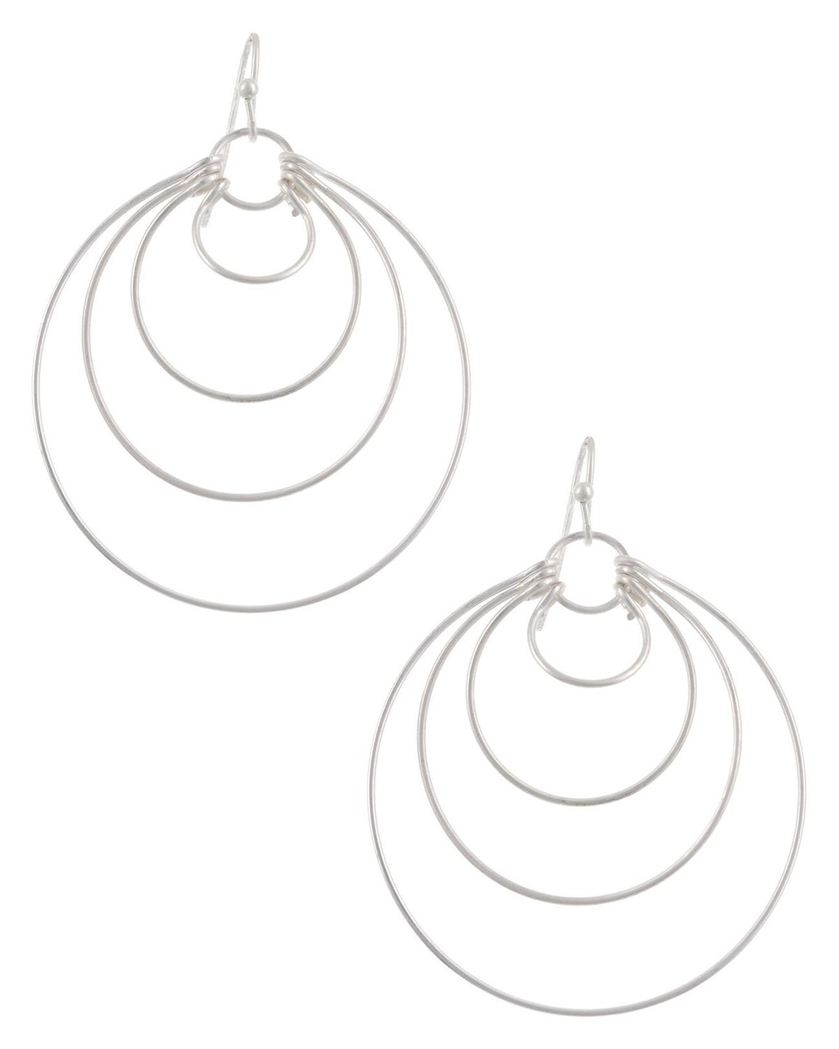 Silver Multi-Hoop Earrings