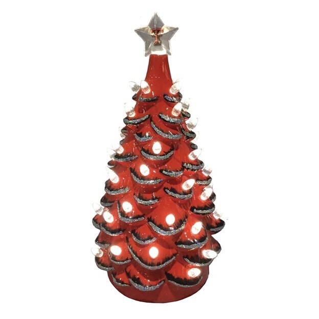 Texas Tech Ceramic Lighted Christmas Tree