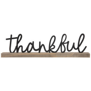 Thankful Metal Table Topper