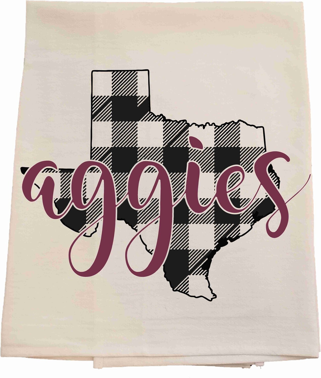 Texas A&M Aggies Gingham Dish Towel