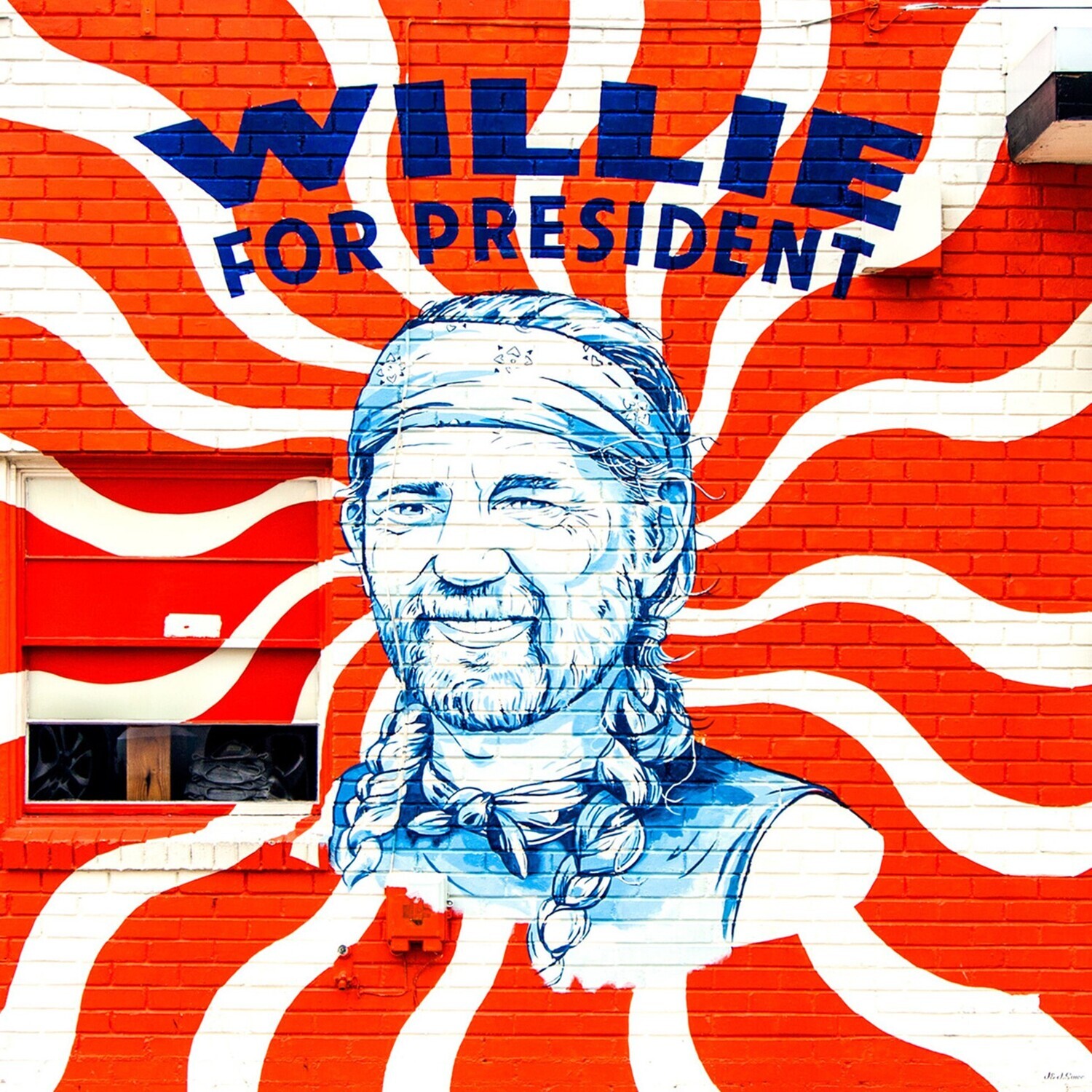 Willie For President Ceramic Tile Coaster
