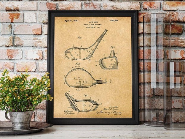 Golf Club 1936 Patent Art Print 11x14"