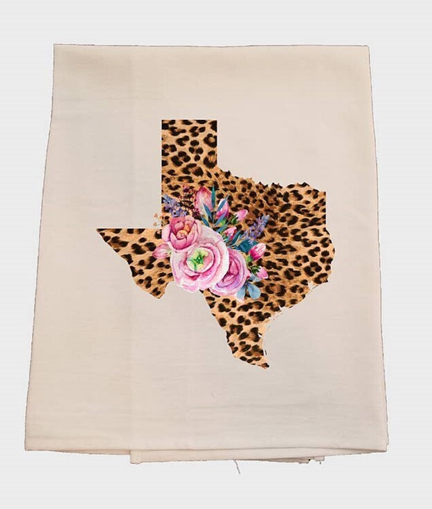 Texas Rose Dish Towel
