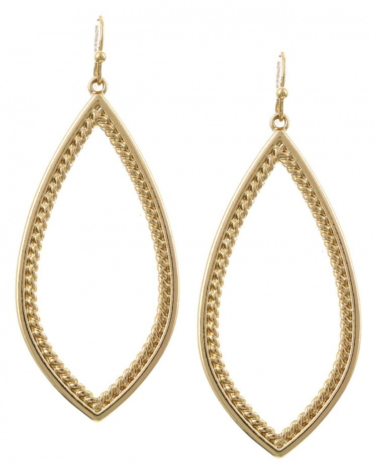 Textured Gold Teardrop Earrings