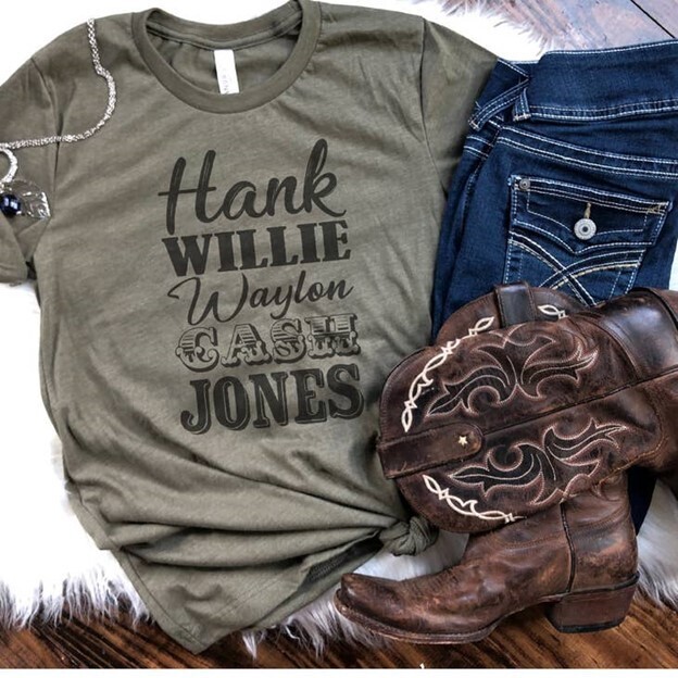 Hank Willie Waylon Cash Jones Unisex T-Shirt