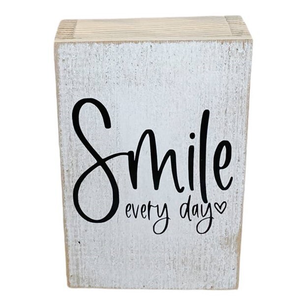 Smile Every Day Wood Sign