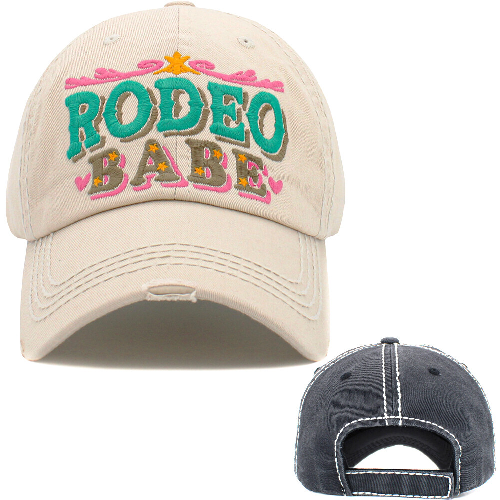 Rodeo Babe Distressed Baseball Cap
