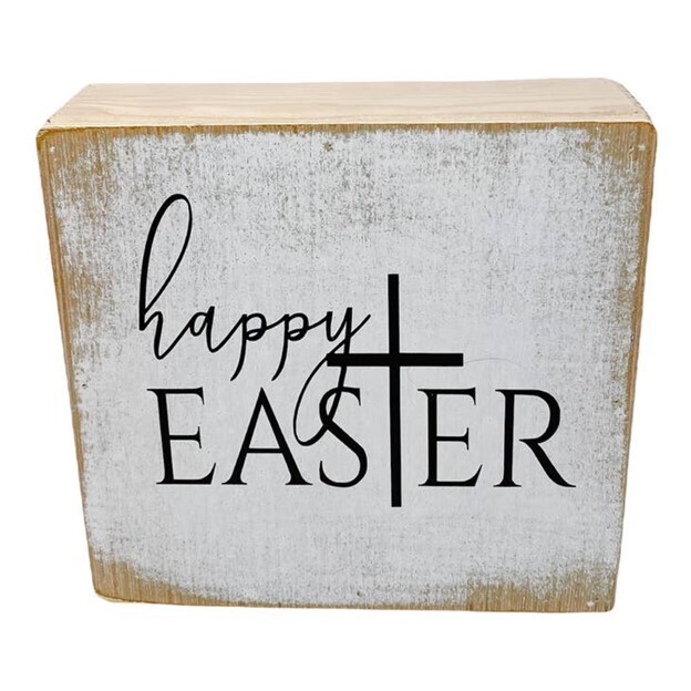 Happy Easter Box Wood Sign