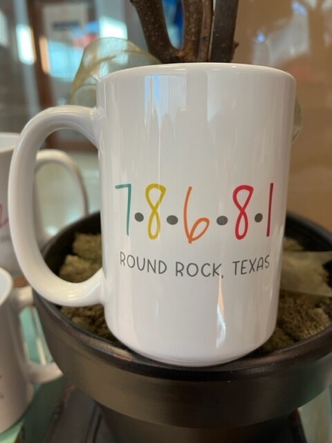 Zip Code Mug Round Rock