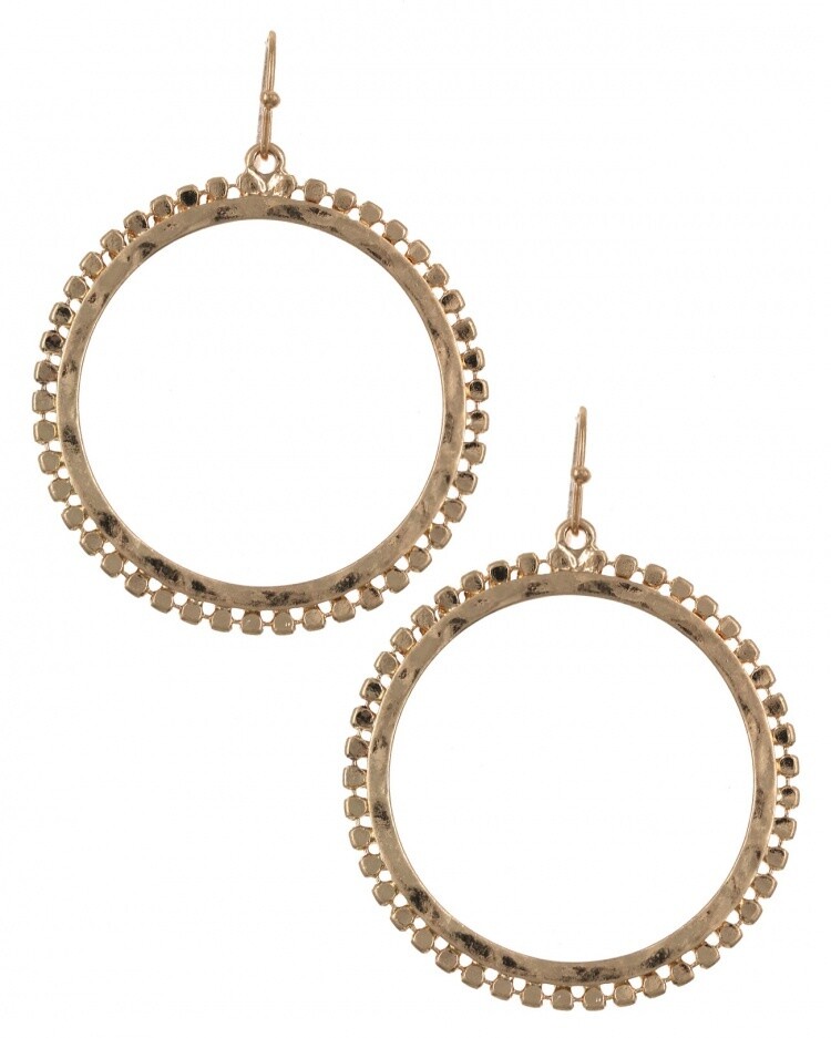Round Gold Casting Earrings