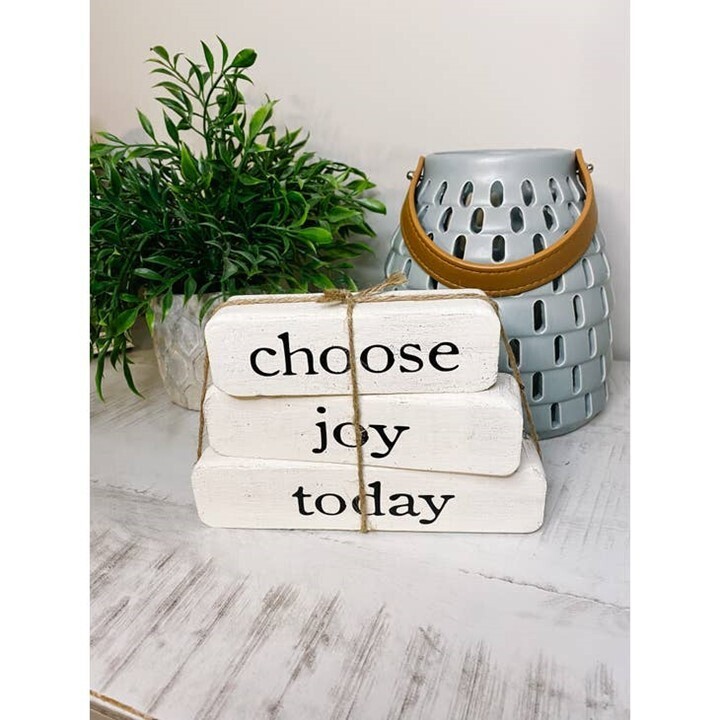 Choose Joy Today 3pc Wood Block Stack