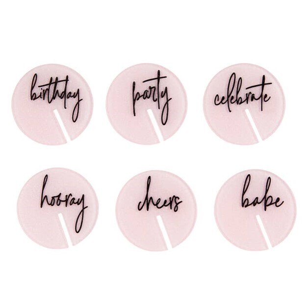 Birthday Drink Markers Set of 6
