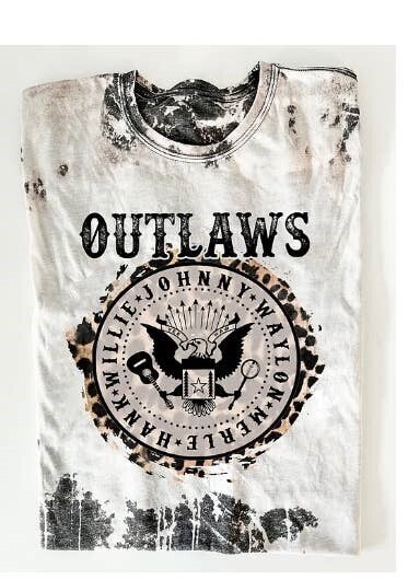 Outlaws: Hank, Willie, Johnny, Waylon, Merle T-Shirt *Large Only