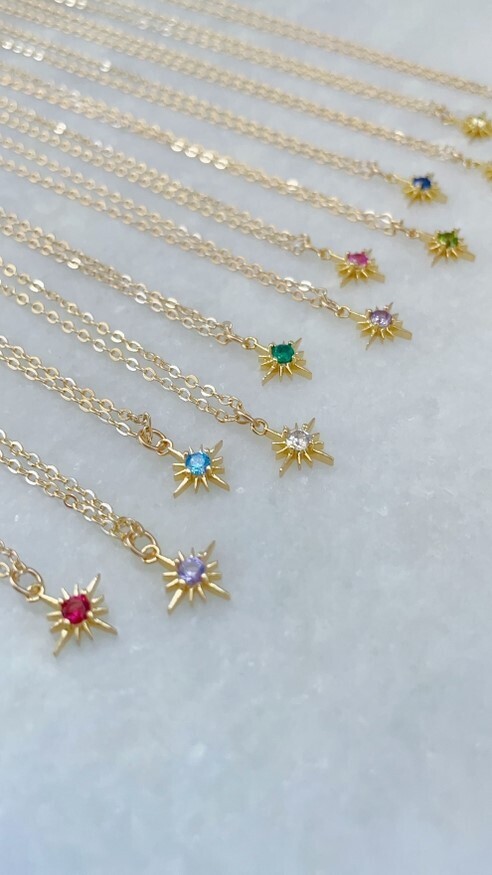 Laalee Birthstone Layering Gold Necklace