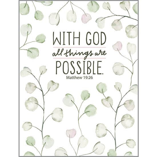 Scripture (Blank Inside) Greeting Card - All Things Are Possible