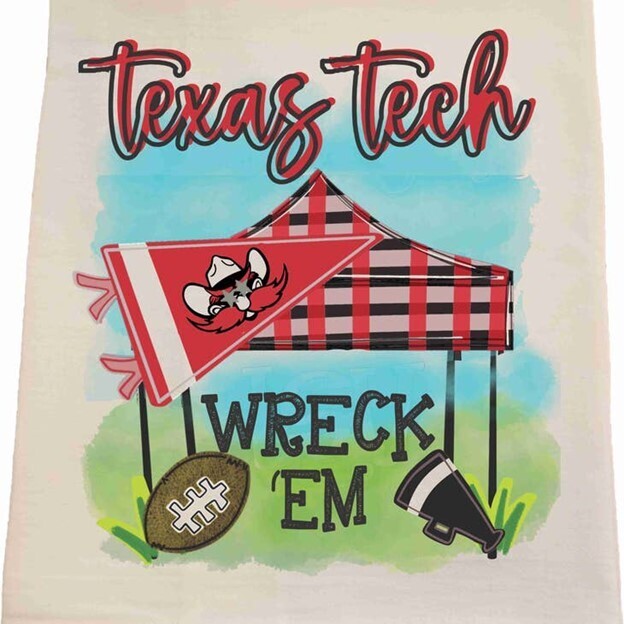Texas Tech Wreck Em Tailgate Dish Towel