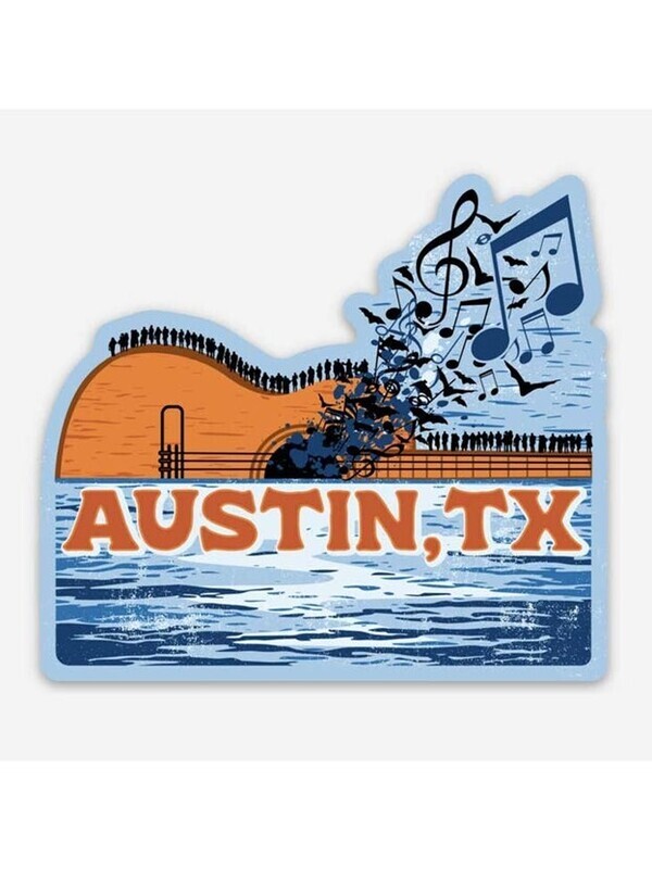 Austin Texas Music Bridge Sticker