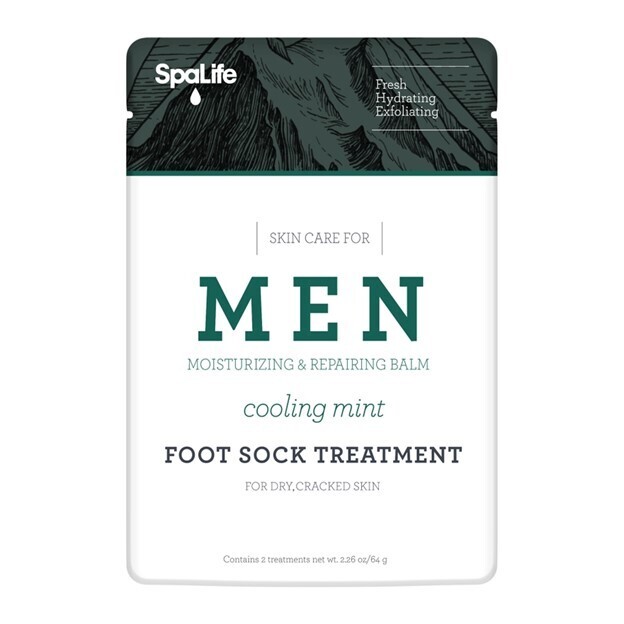 Spa Life Men's Cooling Mint Moisturizing Foot Sock Treatment