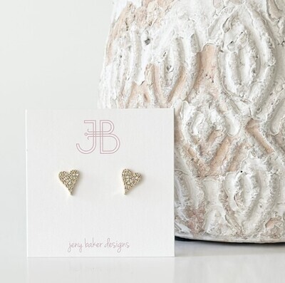 Broadway Heart Stud Earrings by JBD