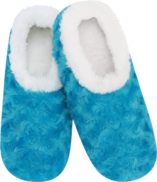 Turquoise Sherpa Slippers