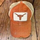 Longhorn Distressed Trucker Cap