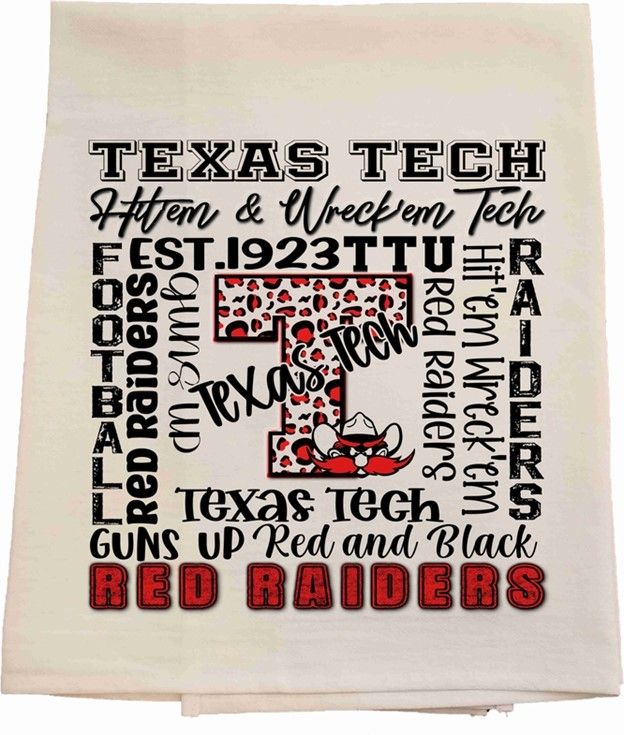 Texas Tech Red Raiders Chatter Dish Towel