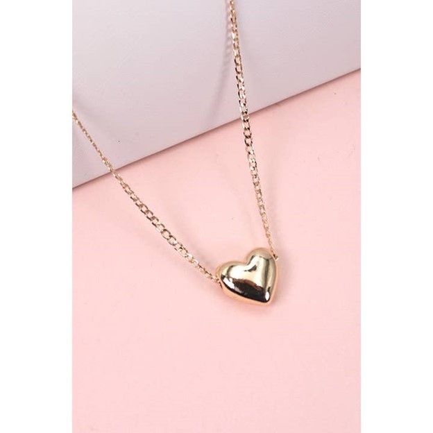 Movable Heart Charm Necklace