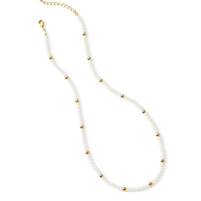 Beaded White Layering Necklace