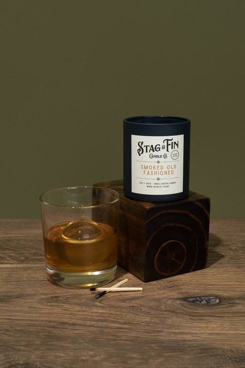 Stag &amp; Fin Palo Smoked Old Fashioned Candle 8oz