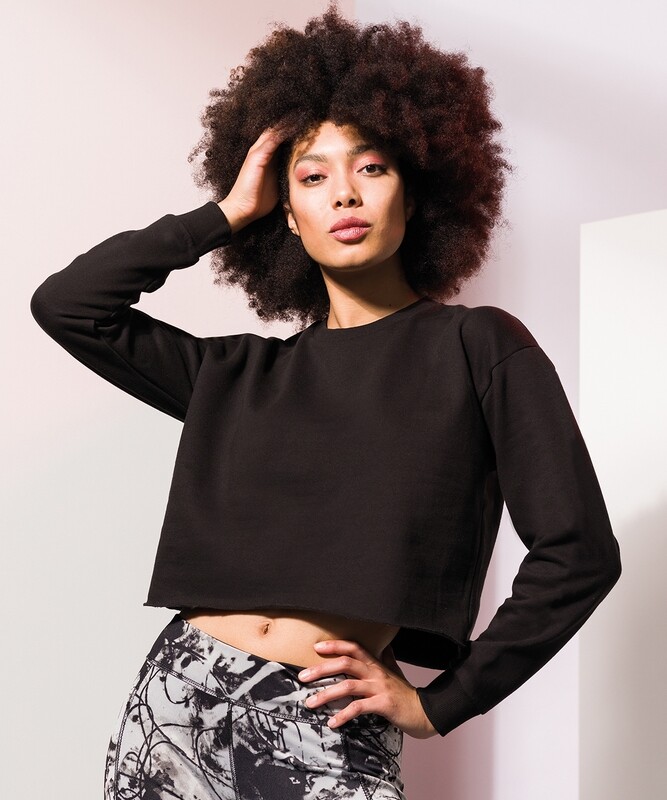 Printed Cropped Slouch Sweatshirt (Ladies)