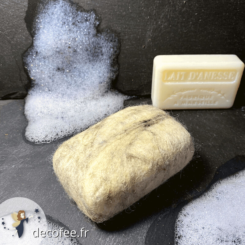 Savonnette Marseillaise Feutré au lait d&#39;ânesse.