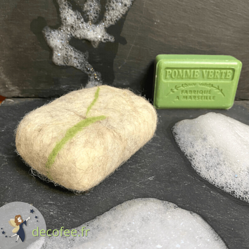 Savonnette Marseillaise Feutré Pomme Verte