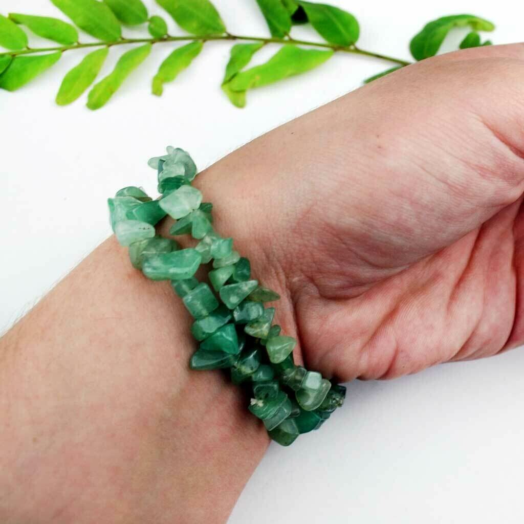 Pulsera chip de cuarzo verde