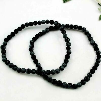 Pulsera de obsidiana nevada 4mm