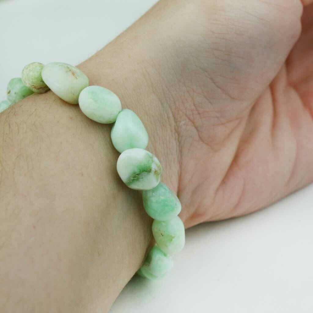 Pulsera irregular de crisoprasa