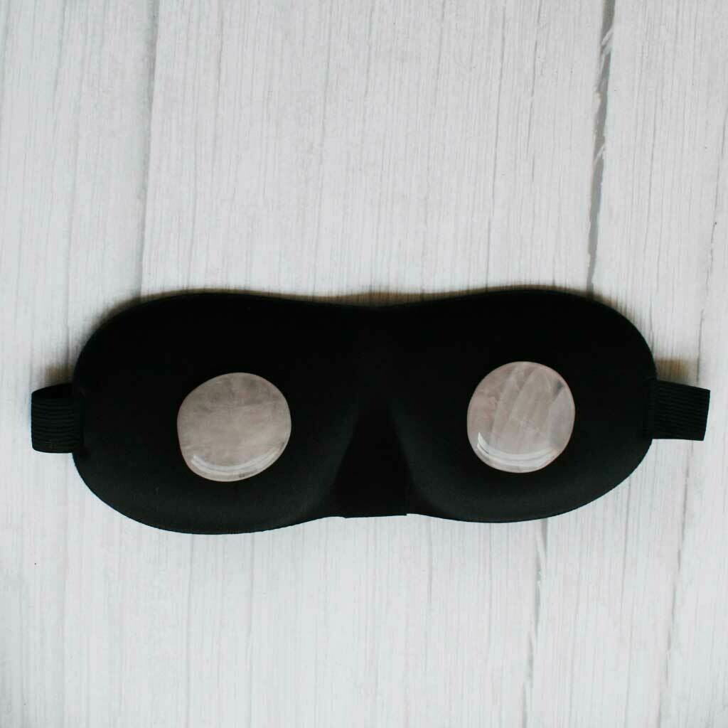 Antifaz ocular de cuarzo rosa básico