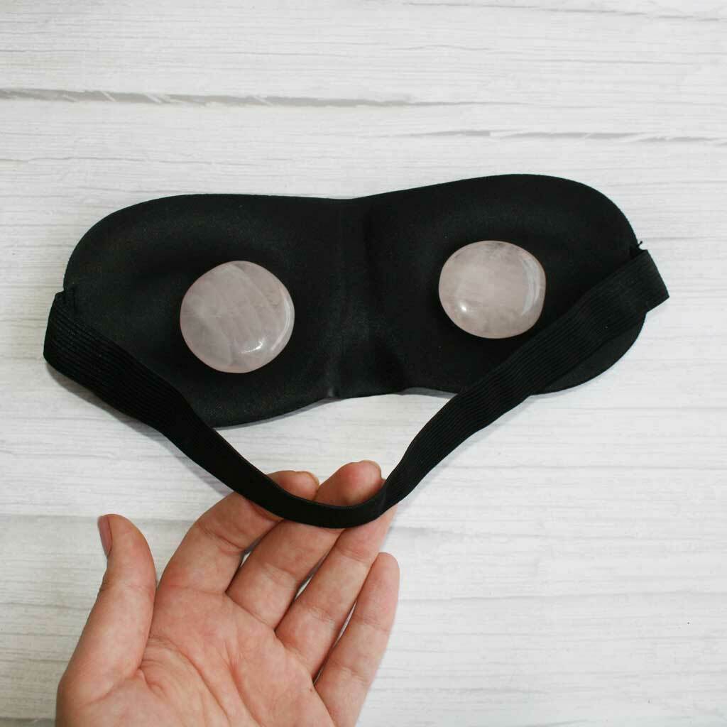 Antifaz ocular de Cuarzo Rosa