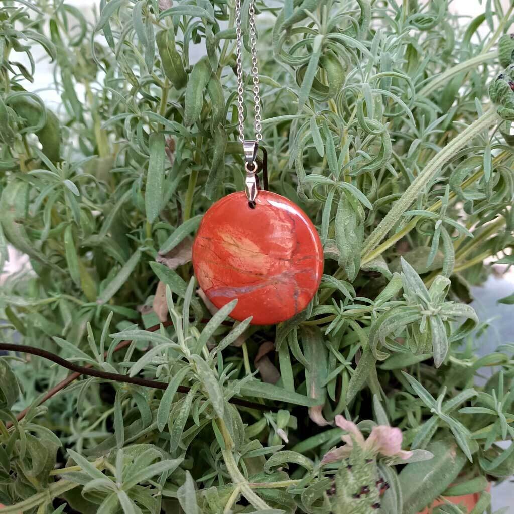 Colgante ersa de jaspe rojo