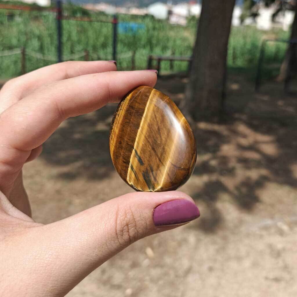Rodado plano de ojo de tigre